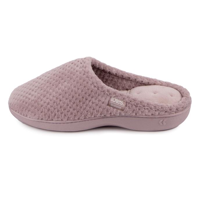 Isotoner Ladies Popcorn Terry Mule Slippers