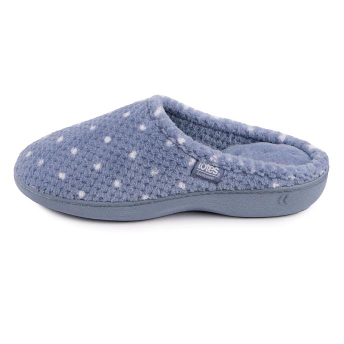 Isotoner Ladies Popcorn Terry Mule Slippers