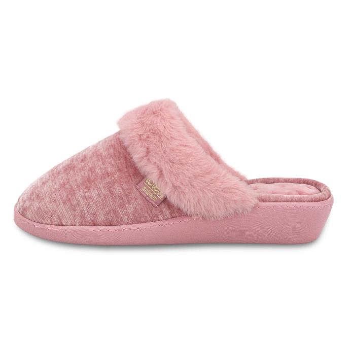 Isotoner® Ladies Sparkle Heeled Mule Slipper