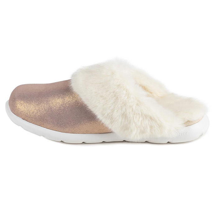 Isotoner Ladies Iso-Flex Real Suede Mule Slipper