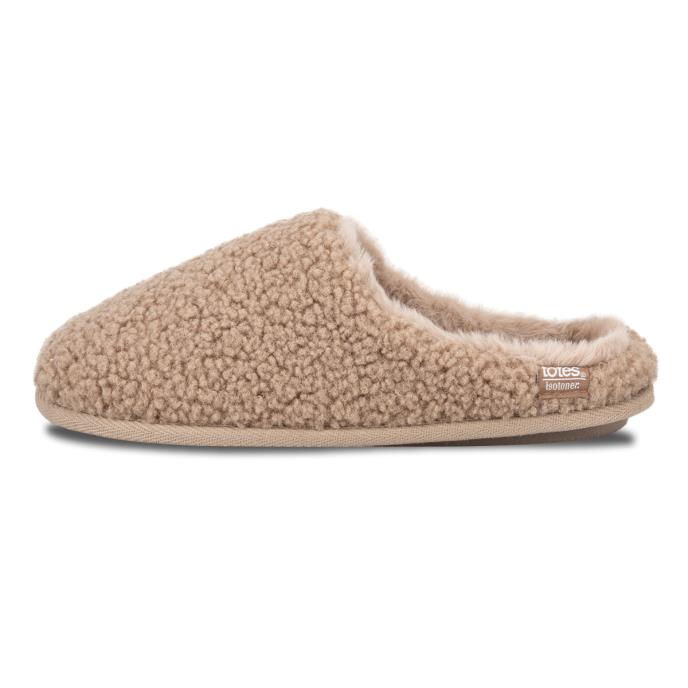 Isotoner&#174; Ladies Borg Swept Back Mule Mink