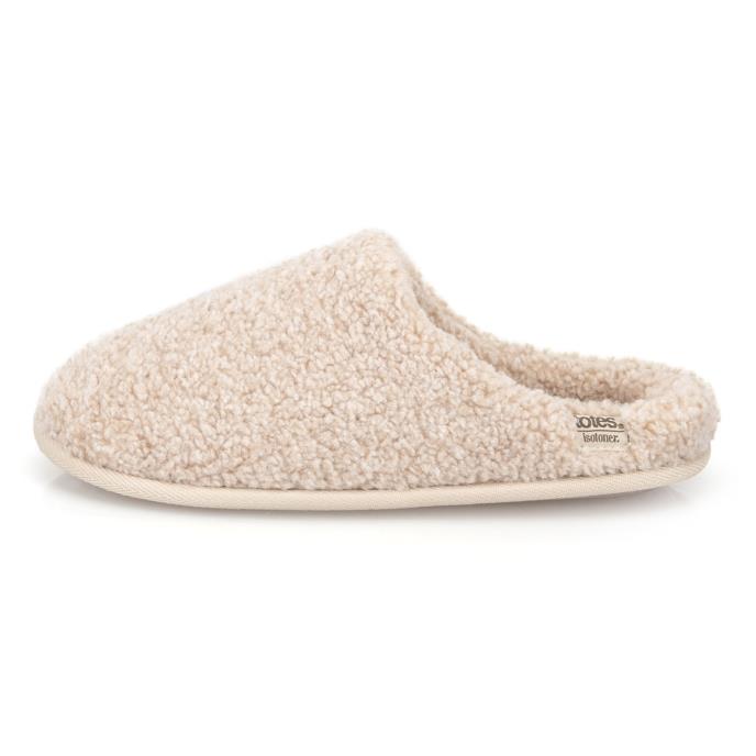 Isotoner® Ladies Borg Swept Back Mule Slipper