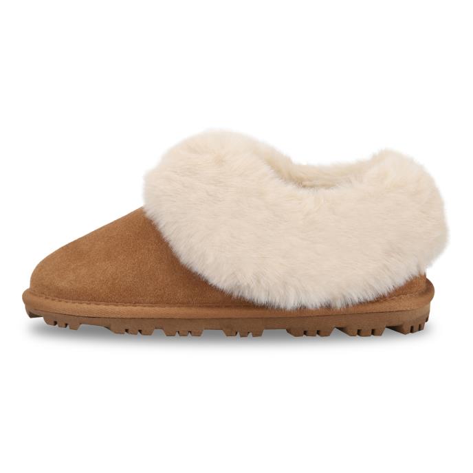 Isotoner® Ladies Suede Bootie With Fur Cuff