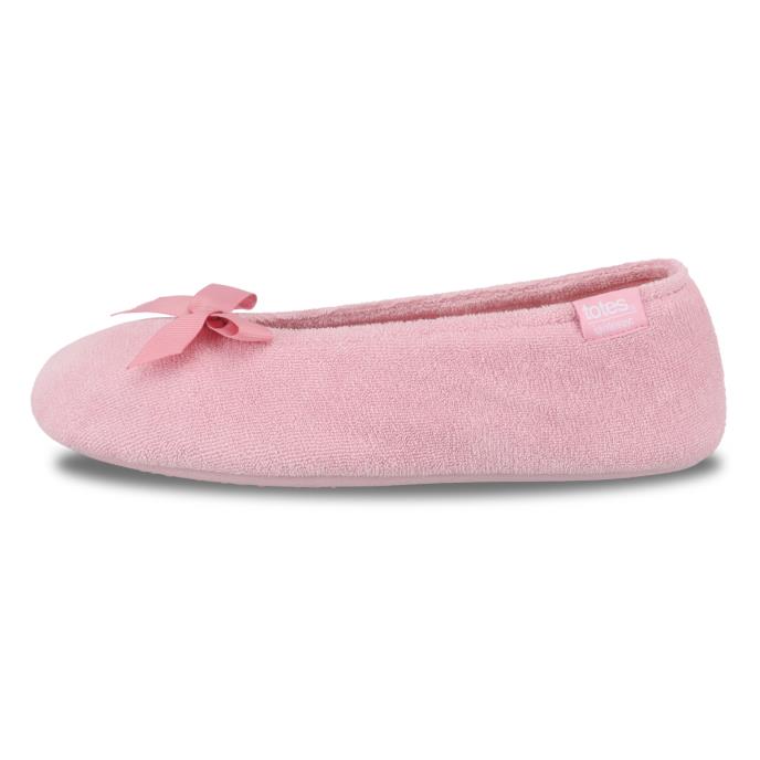 Isotoner® Ladies Terry Ballerina Slipper Pastel Pink