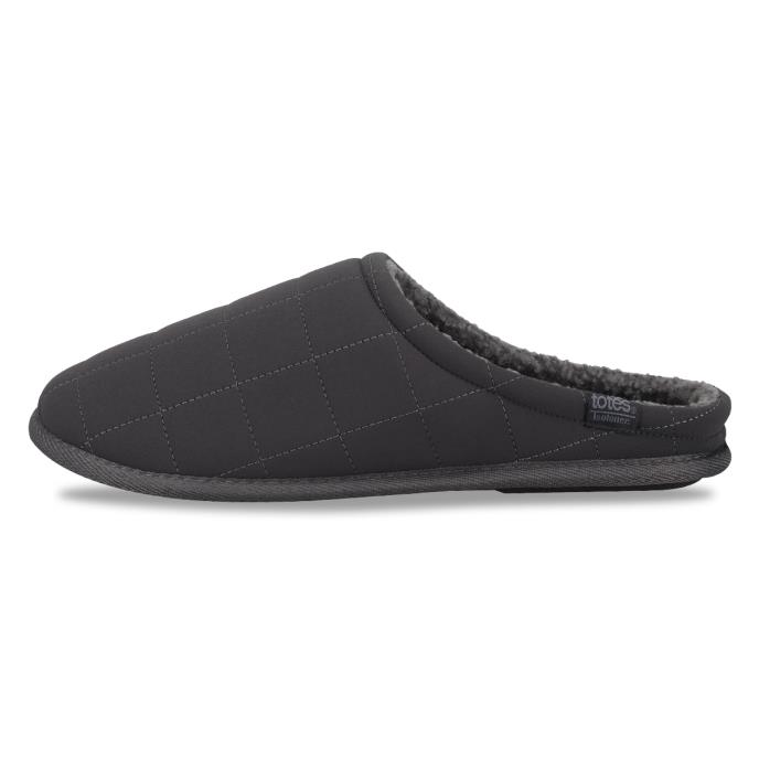 Isotoner® Mens Quilted Mule Slipper Charcoal