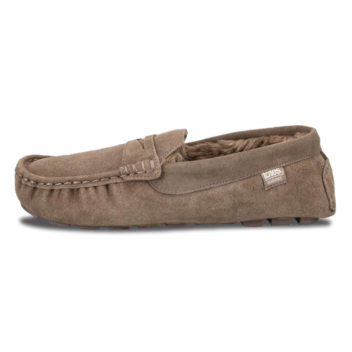Isotoner&#174; Mens Suede Moccasin With Water Repellency