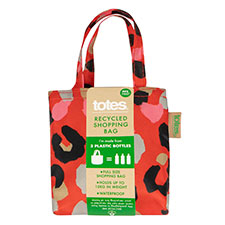 totes Recycled Shopping Bag Wild Leopard Print 