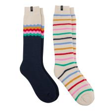 totes toasties&#174; Ladies Welly Boot Socks (Twin Pack) Multi
