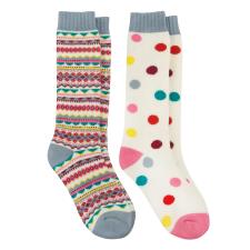 totes toasties&#174; Ladies Welly Boot Socks (Twin Pack) Multi
