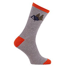 totes Mens 3 Pack Day Socks Stag/Trees/Tent