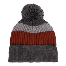 totes Mens Rib Knitted Hat With Pom Pom Detail Multi