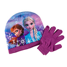 Frozen Hat and Glove Set Purple