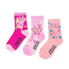 Children's Peppa Pig Triple Pack Socks