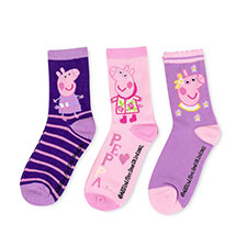Children's Peppa Pig Triple Pack Socks