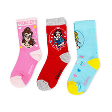 Children's Disney Princess Triple Pack Socks