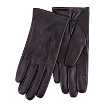 Isotoner Ladies Three Point Leather Glove Black