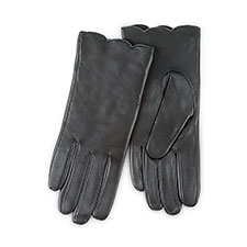 Isotoner Ladies Luxury Leather Gloves with Scallop Edge
