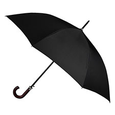 totes ECO-BRELLA&#174; Auto Walker Wood Crook Plain Black