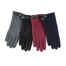Isotoner Ladies Smartouch Thermal Gloves with Bow