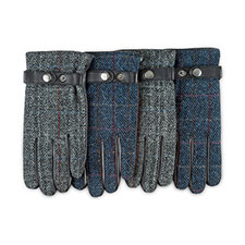 Isotoner Heritage Mens Smartouch Harris Tweed Gloves 