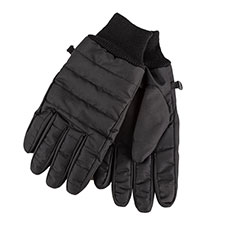 Isotoner&#174; Mens Water Repellent Padded SmarTouch  Glove with Ribbed Cuff Black