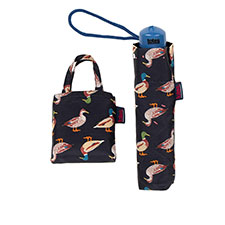 totes Supermini Duck Print &amp; Matching Bag in Bag Shopper (3 Section)