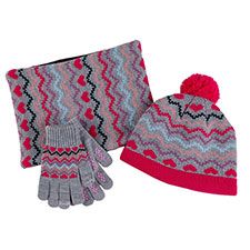 totes Girls Knitted Hat, Glove and Snood Set