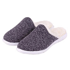 Isotoner Ladies iso-flex Herringbone Mule Slipper