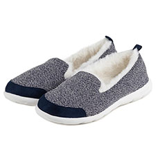 Isotoner Ladies Iso-Flex Herringbone Full Back Slipper