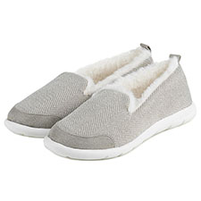 Isotoner Ladies Iso-Flex Herringbone Full Back Slipper