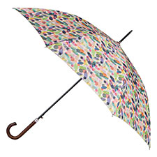 totes ECO-BRELLA&#174; Auto Open Walker Wood handle Ikat Daubs Print Umbrella 