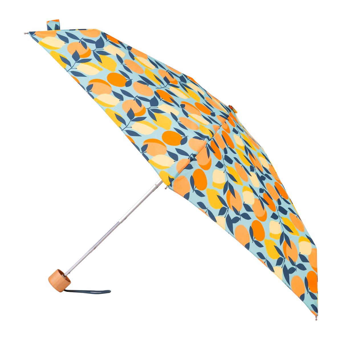 totes Compact Round Animal Oranges & Lemons Print Umbrella (5 Section