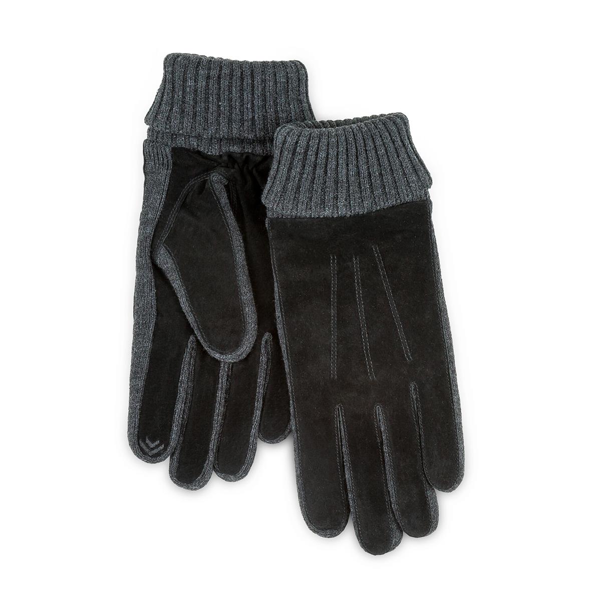Isotoner Mens Smartouch Suede and Knit Gloves totes ISOTONER