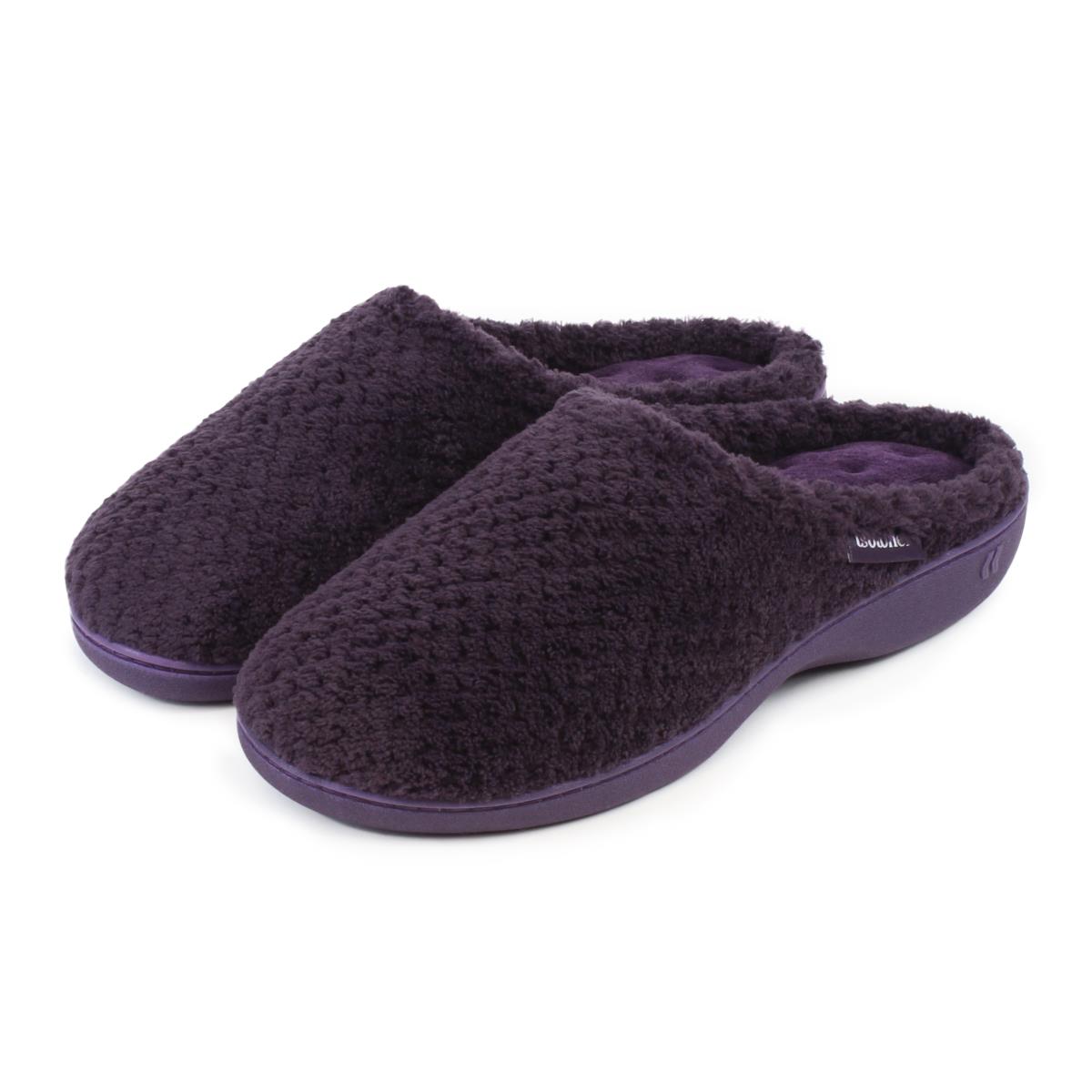 Isotoner Ladies Popcorn Terry Mule Slippers totes ISOTONER