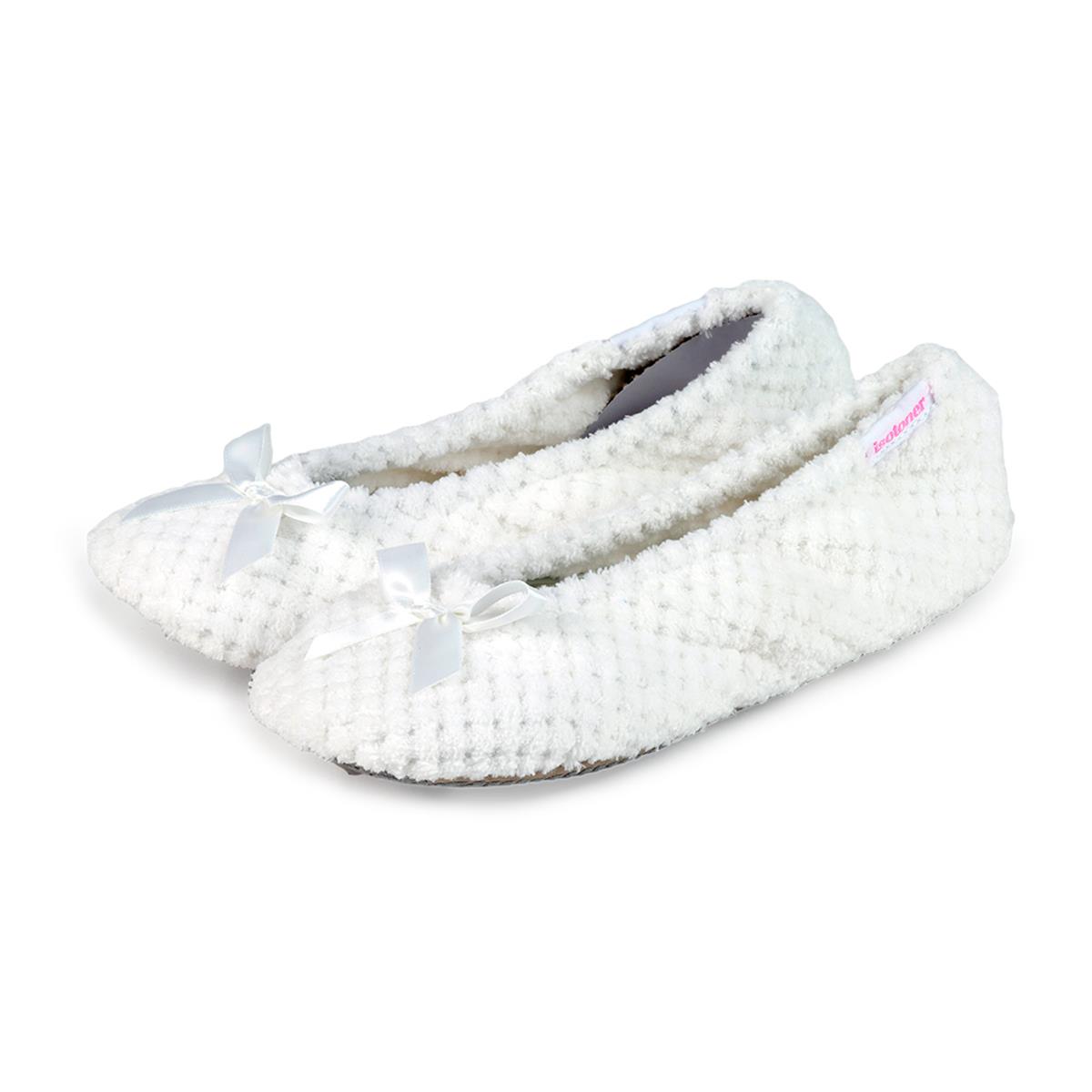 white isotoner ballet slippers