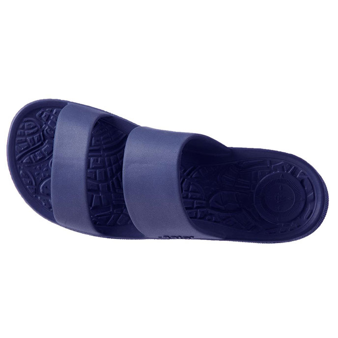 totes SOLBOUNCE Ladies Double Strap Slide Navy Extra Image 2