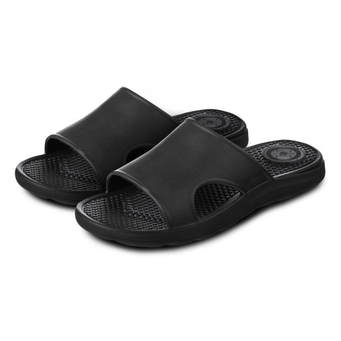 totes SOLBOUNCE Mens Vented Slide Black Extra Image 1