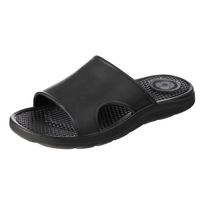 totes SOLBOUNCE Mens Vented Slide Black Extra Image 2