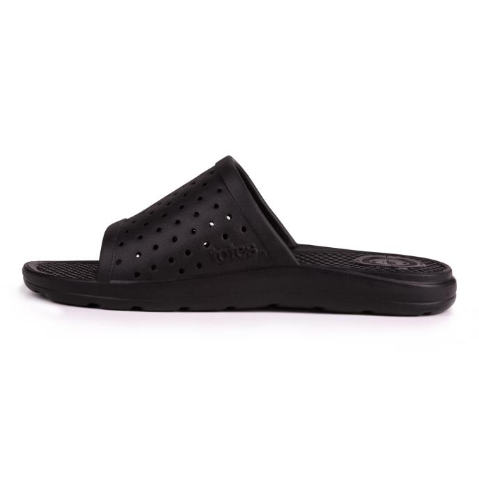 totes SOLBOUNCE Mens Perforated Slide Black Extra Image 3