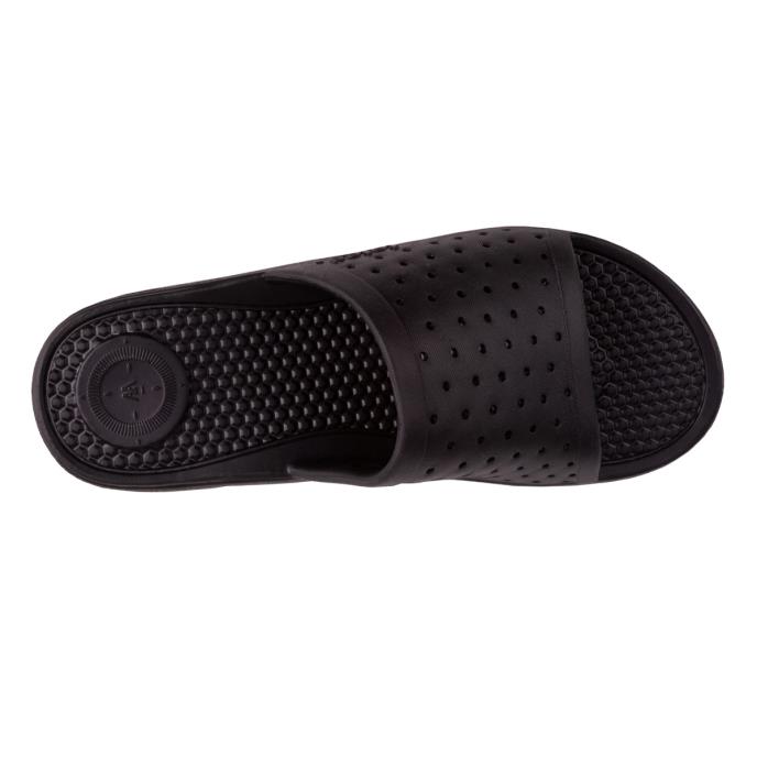 totes SOLBOUNCE Mens Perforated Slide Black Extra Image 4