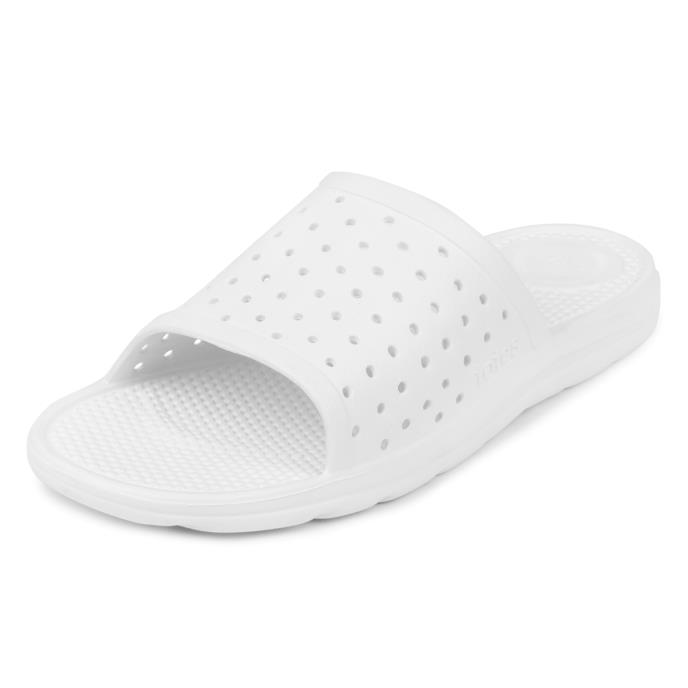 totes SOLBOUNCE Mens Perforated Slide White Extra Image 2