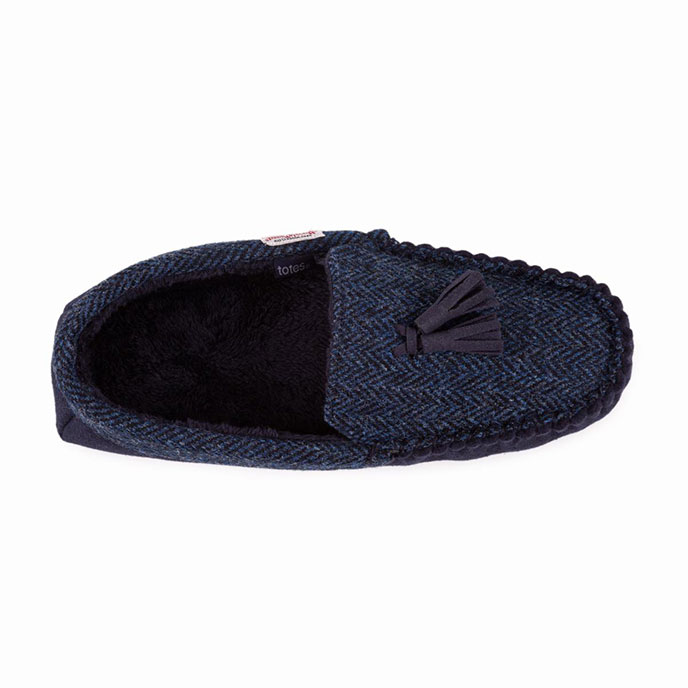 totes harris tweed mule slippers