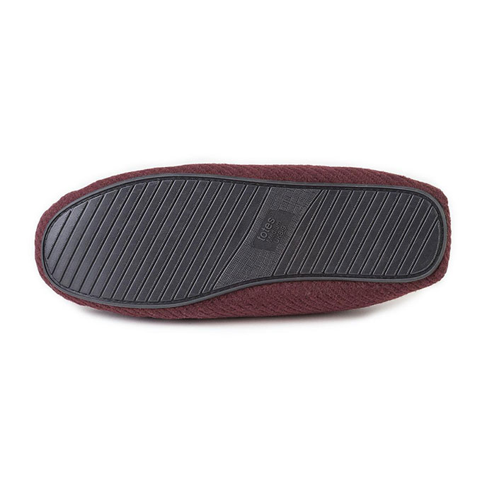 totes Mens Textured Moccasin Slippers Burgundy Extra Image 5