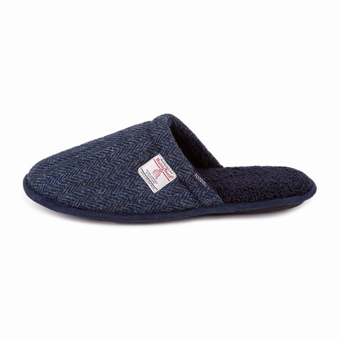 totes harris tweed slippers