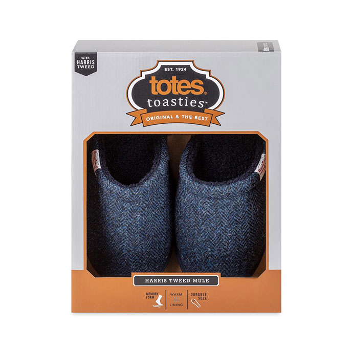 totes harris tweed mule slippers