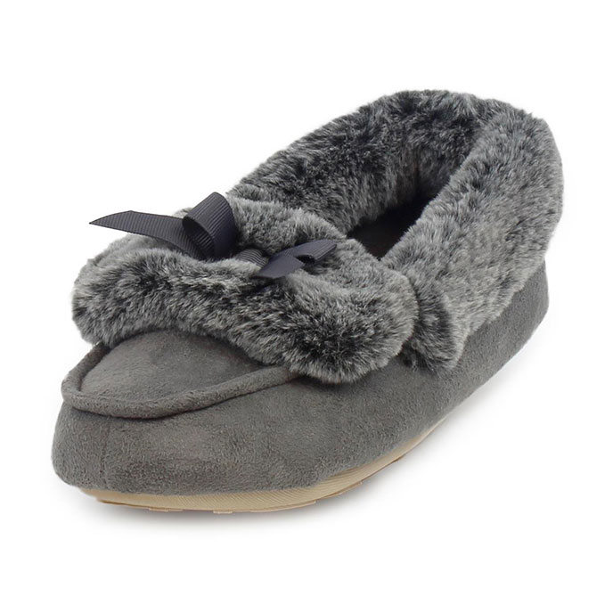 ladies moccasin slippers without fur