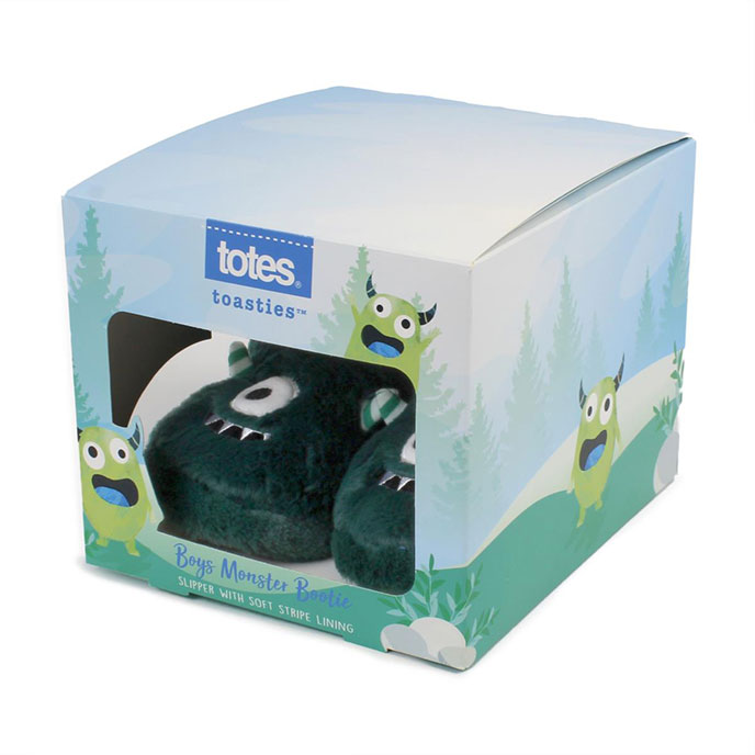 totes Children Monster Booties Green Monster Extra Image 1