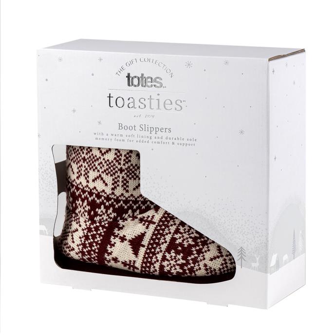 totes mens fair isle boot slippers