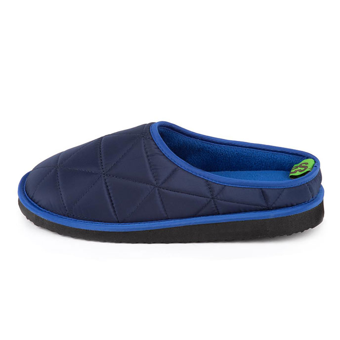 totes Mens Quilted Mule Slippers Navy Extra Image 3