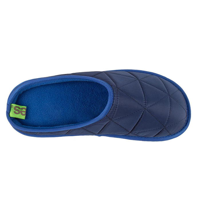 totes Mens Quilted Mule Slippers Navy Extra Image 4